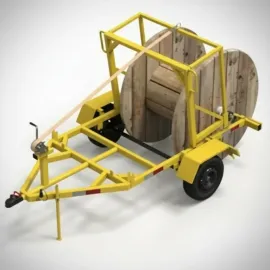 Projeto Reboque Carretinha para Bobinas Fibra �tica Carga M�x 1200KG