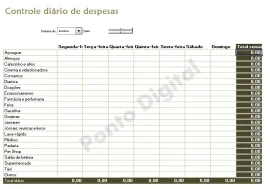 Planilha Excel Info - Controle Di�rio De Despesas