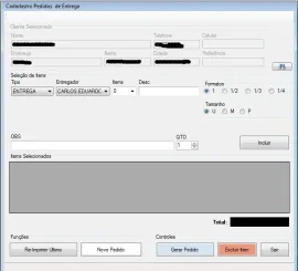 C�digo Fonte C# Csharp Para Bar Restaurante e Pizzaria 