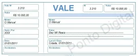 Vale Com Canhoto (excel) Edit�vel