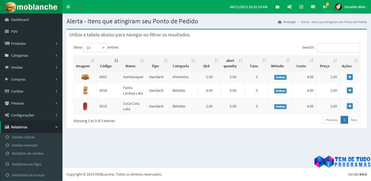 Sistema Pdv Pedido De Venda em PHP com Banco Mysql