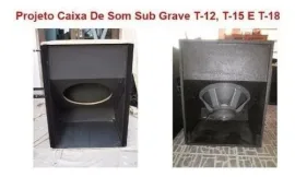 Projeto Caixa De Som Sub Grave T-12, T-15 E T-18